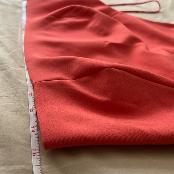 NWT Elizabeth & James Stretch Halter Crop Top Open Back Coral Shirt Top Womens L - Picture 13 of 14